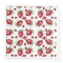Zomer Aardbeien Papier Servetten