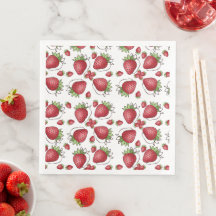 Zomer Aardbeien Papier Servetten