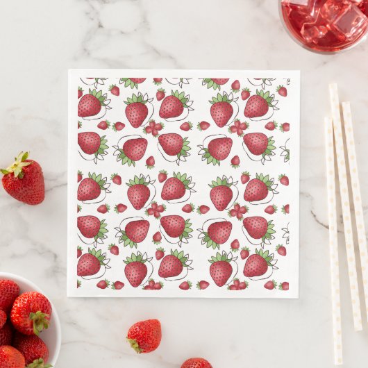 Zomer Aardbeien Papier Servetten (Insitu)