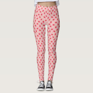 Zomer aardbeien Roze Leggings