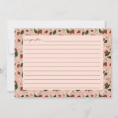 Zomer Aardbeien Vrijgezellenfeest Recept Kaart (Voorkant)