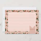 Zomer Aardbeien Vrijgezellenfeest Recept Kaart (Achterkant)