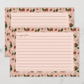 Zomer Aardbeien Vrijgezellenfeest Recept Kaart (Voorkant / Achterkant)