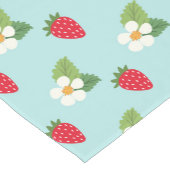 Zomer aardbeienbloem korte tafelloper (Hoek)