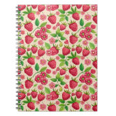 Zomer Aardbeientuin Botanisch Fruit Patroon Notitieboek (Voorkant)