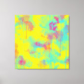 Zomer abstracte, kleurrijke Waterverf splatters Canvas Afdruk (Voorkant)