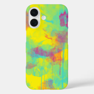 Zomer abstracte, kleurrijke Waterverf splatters iPhone 16 Hoesje