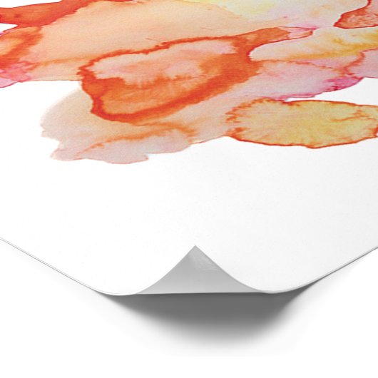 Zomer Abstracte Waterverf Art Print (Hoek)