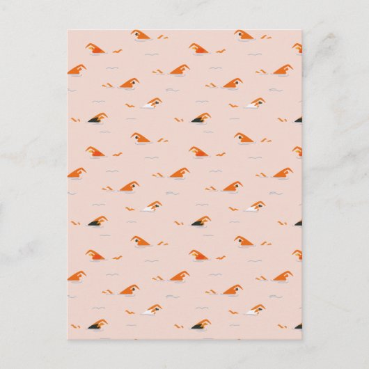 Zomer-Abstracte zwembad Aankondigingskaart (Voorkant)