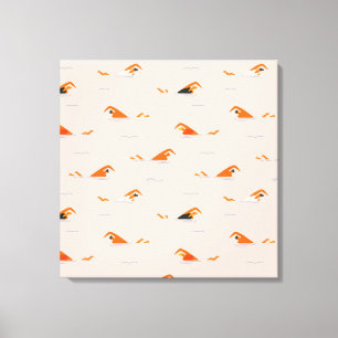 Zomer-Abstracte zwembad Canvas Afdruk