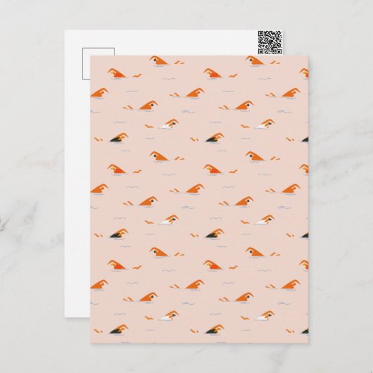 Zomer-Abstracte zwembad Feestdagenkaart (Voorkant / Achterkant)