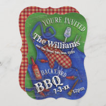 Zomer Achtertuin BBQ Party Uitnodiging