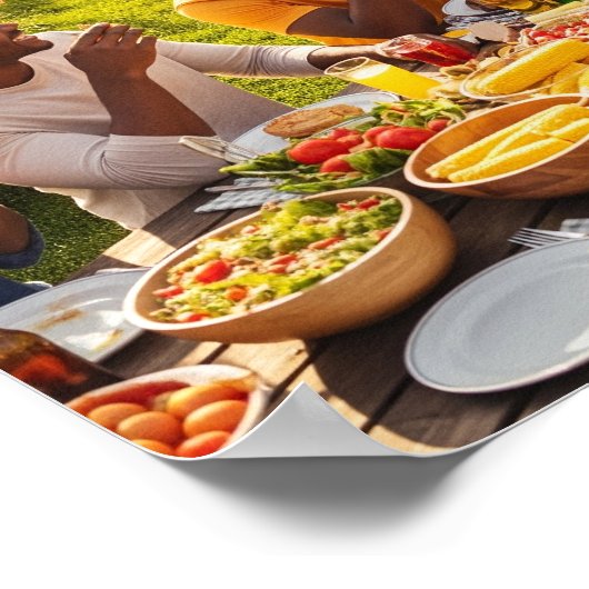 Zomer Achtertuin BBQ Poster (Hoek)