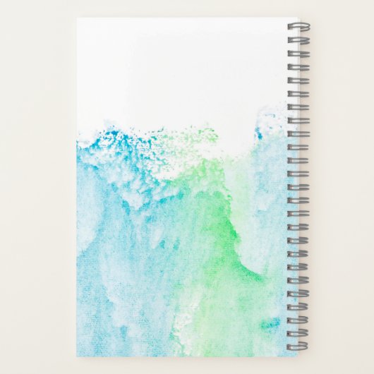 Zomer Adventures Palm Tree Aanpasbare Zomer Notitieboek (Achterkant)