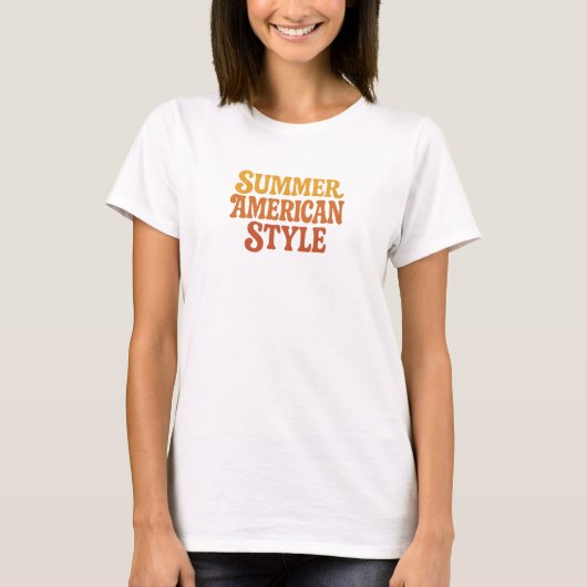 Zomer Amerikaanse stijl T-shirt ontwerp (Voorkant)