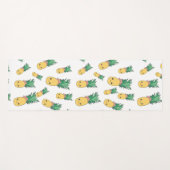 Zomer Ananas Fruit Kawaii Leuk Gezicht Yogamat (Voorkant (horizontaal))
