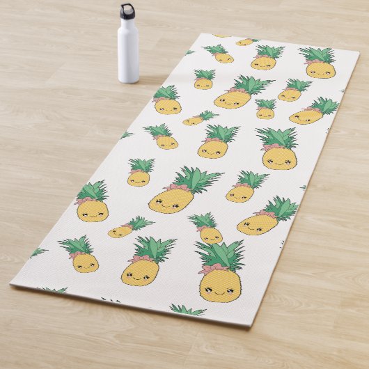 Zomer Ananas Fruit Kawaii Leuk Gezicht Yogamat (In situ)