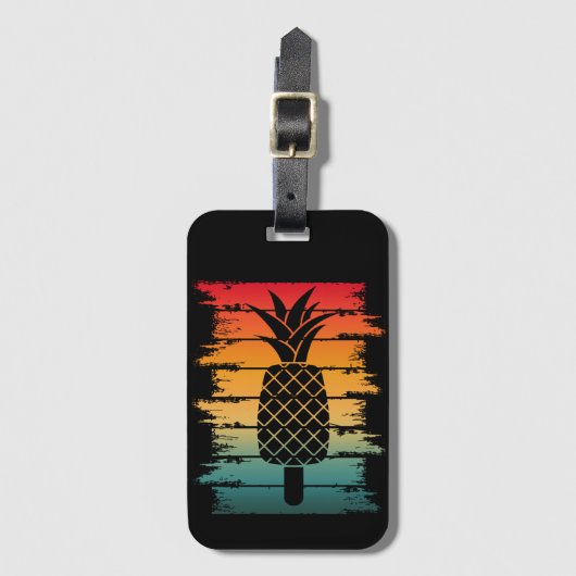 Zomer Ananas Ice Drop Bagagelabel (Voorkant (verticaal))