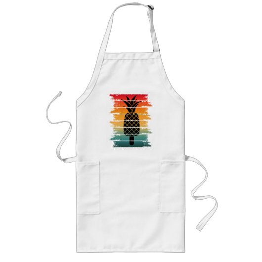 Zomer Ananas Ijsdruppel Lang Schort (Voorkant)