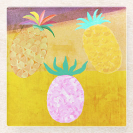 Zomer Ananas Luau Glazen Onderzetter