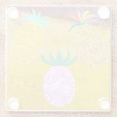 Zomer Ananas Luau Glazen Onderzetter (Achterkant)