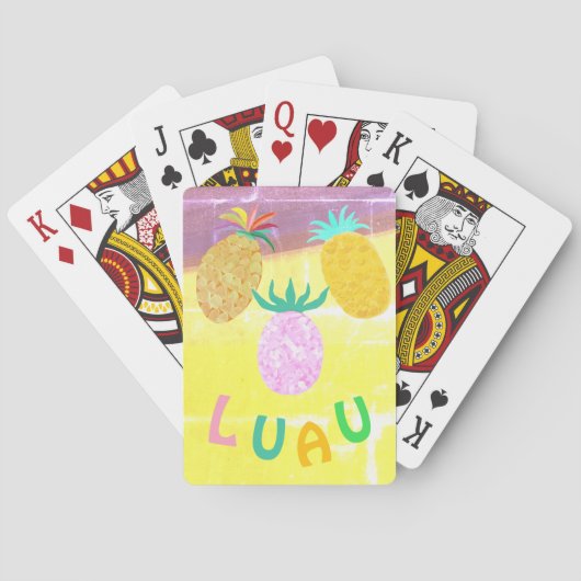 Zomer Ananas Luau Pokerkaarten (Achterkant)