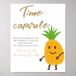 Zomer Ananas Tropische Aloha Tijd Capsule Poster