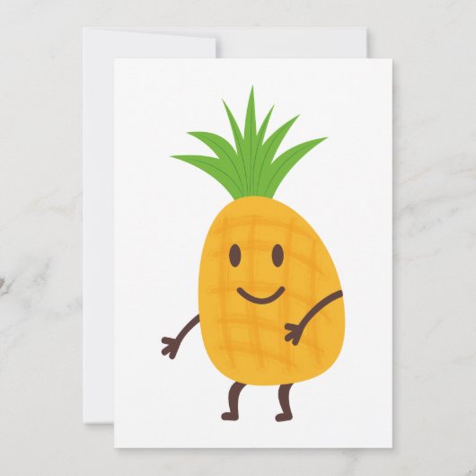 Zomer Ananas Tropische Aloha Verjaardagsfeest Kaart (Achterkant)