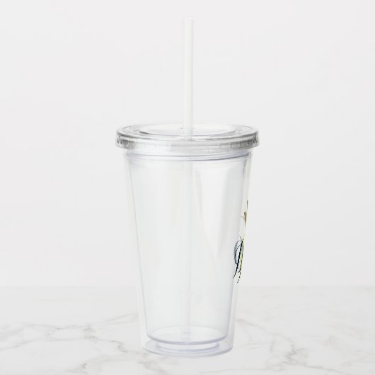 Zomer Ananas Watergekleurde Faux Folie Top Acryl Drinkbeker (Rechts)