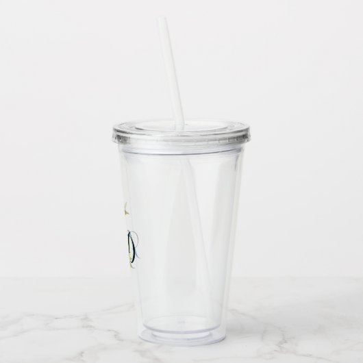 Zomer Ananas Watergekleurde Faux Folie Top Acryl Drinkbeker (Links)