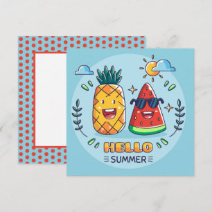 Zomer Ananas Watermeloen Wenskaart