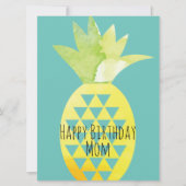 Zomer Ananas Waterverf Mix Verjaardag (Voorkant)