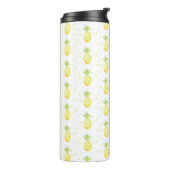 Zomer Ananas Zoete Tropische Waterverf Patroon Thermosbeker (Gedraaid links)