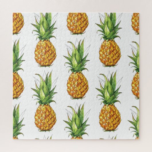 Zomer ananaspatroon, naadloos ontwerp. legpuzzel (Verticaal)
