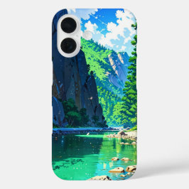 Zomer Anime Mountain Escape iPhone 16 Hoesje