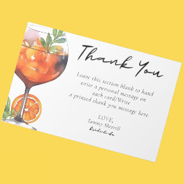 Zomer Aperol Spritz Cocktail Sinaas Bruidsdouche Bedankkaart