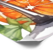 Zomer Aperol Spritz Sinaasappel Moderne Bruidsdouc Perfect Poster (Hoek)