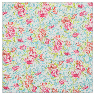 Zomer Aqua Blauw Roze Lime Groen Verfspatten Stof