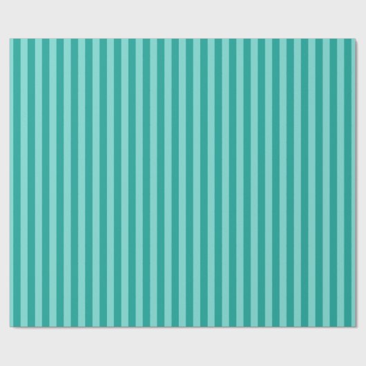 Zomer Aqua Turquoise Zeeglas Groene Ombre Stripes Cadeaupapier (Vlak)