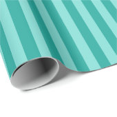 Zomer Aqua Turquoise Zeeglas Groene Ombre Stripes Cadeaupapier (Rol Hoek)