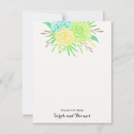 Zomer Aquarel Bloemen Bedankkaartjes Kaart
