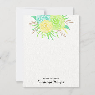 Zomer Aquarel Bloemen Bedankkaartjes Kaart
