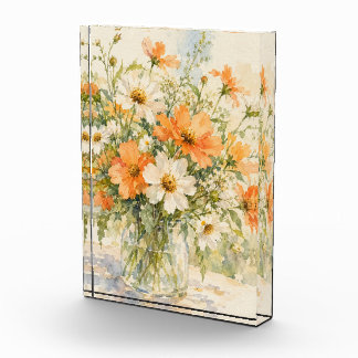 Zomer Aquarel Bloemen Fotoblokken
