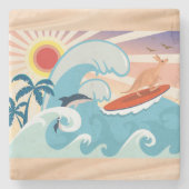 Zomer Australië Stenen Onderzetter (Voorkant)