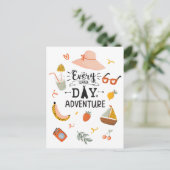 Zomer Avontuur Quote Kleurrijk Briefkaart (Staand voorkant)