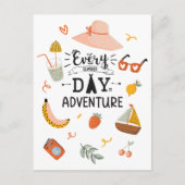 Zomer Avontuur Quote Kleurrijk Briefkaart (Voorkant)