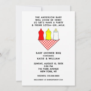 Zomer Baby Shower BBQ Kaart