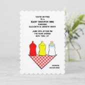 Zomer Baby Shower BBQ Kaart (Staand voorkant)