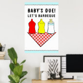 Zomer Baby Shower BBQ Poster (Thuiskantoor)