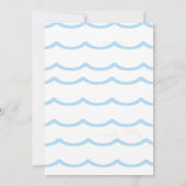 Zomer Baby Shower Blauwe Golven Patroon Uitnodigin Kaart (Achterkant)